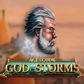 Slots logo of Age Of The Gods: God of Storms from Playtech at Rocket Riches Casino