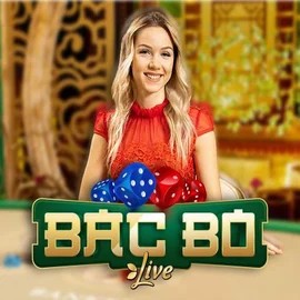 Bac Bo slot logo by Evolution at Rocket Riches Casino