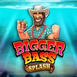 Bigger Bass Splash game by Pragmatic Play – logo hosted on Rocket Riches Casino