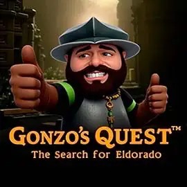 Gonzo's Quest logo – Slots by NetEnt at Rocket Riches Casino