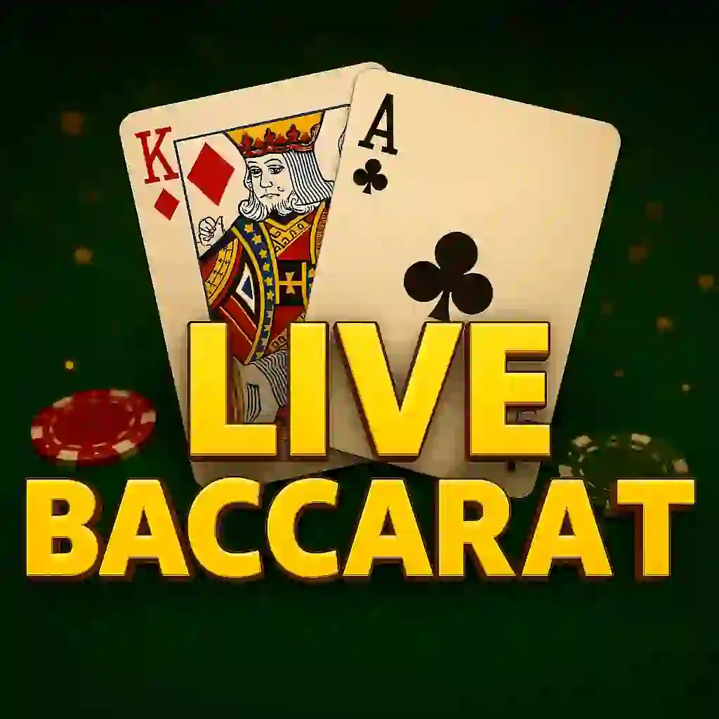 Live Baccarat logo by Evolution Rocket Riches Casino